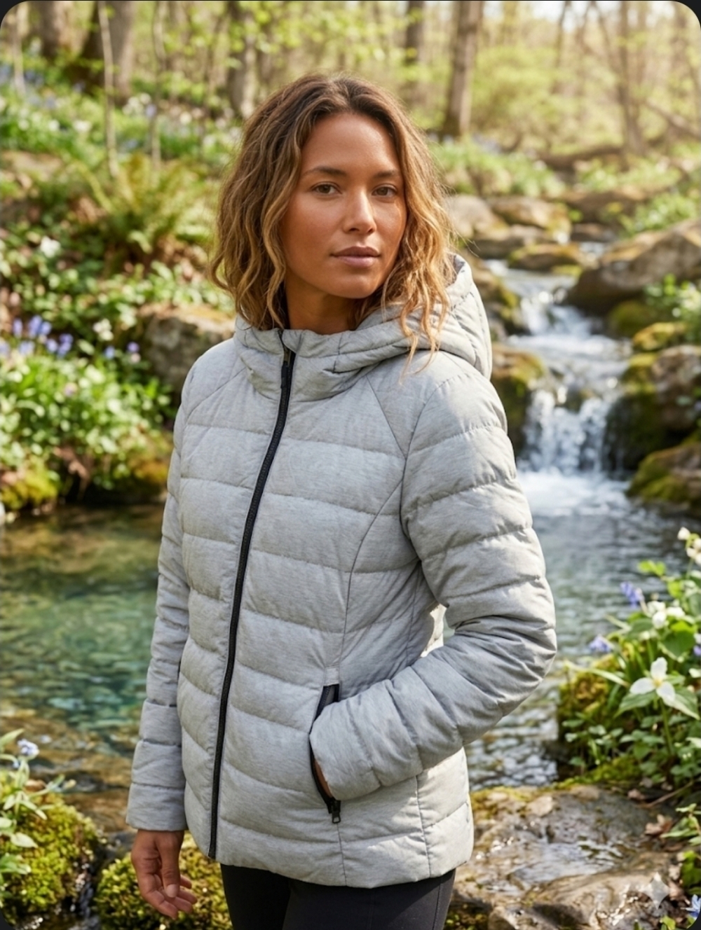 Authentic Lululemon Light Grey Pack It Down Jacket. Down Fill. 19ptp